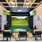 Entertainment room at our apartments in Midland, TX, featuring a virtual golf game and cushioned seats. 